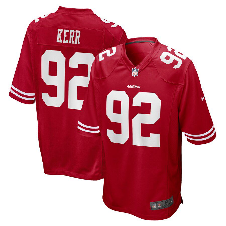 Men San Francisco 49ers #92 Zach Kerr Nike Scarlet Game NFL Jersey